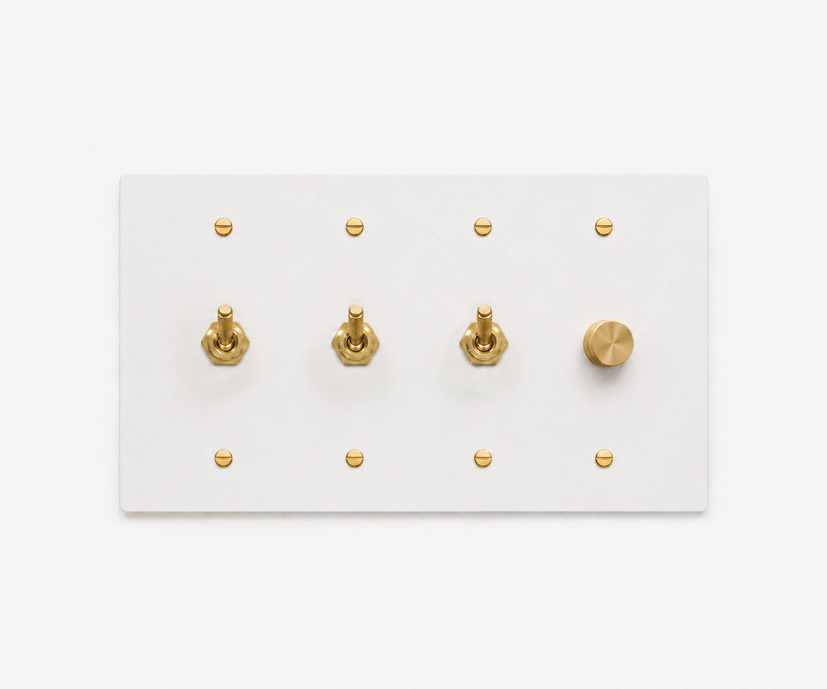 Stainless Steel Switch Plate - 4 Gang