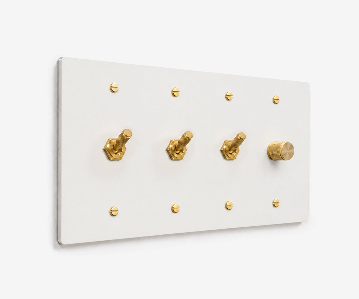 Stainless Steel Switch Plate - 4 Gang