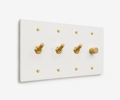 Stainless Steel Switch Plate - 4 Gang