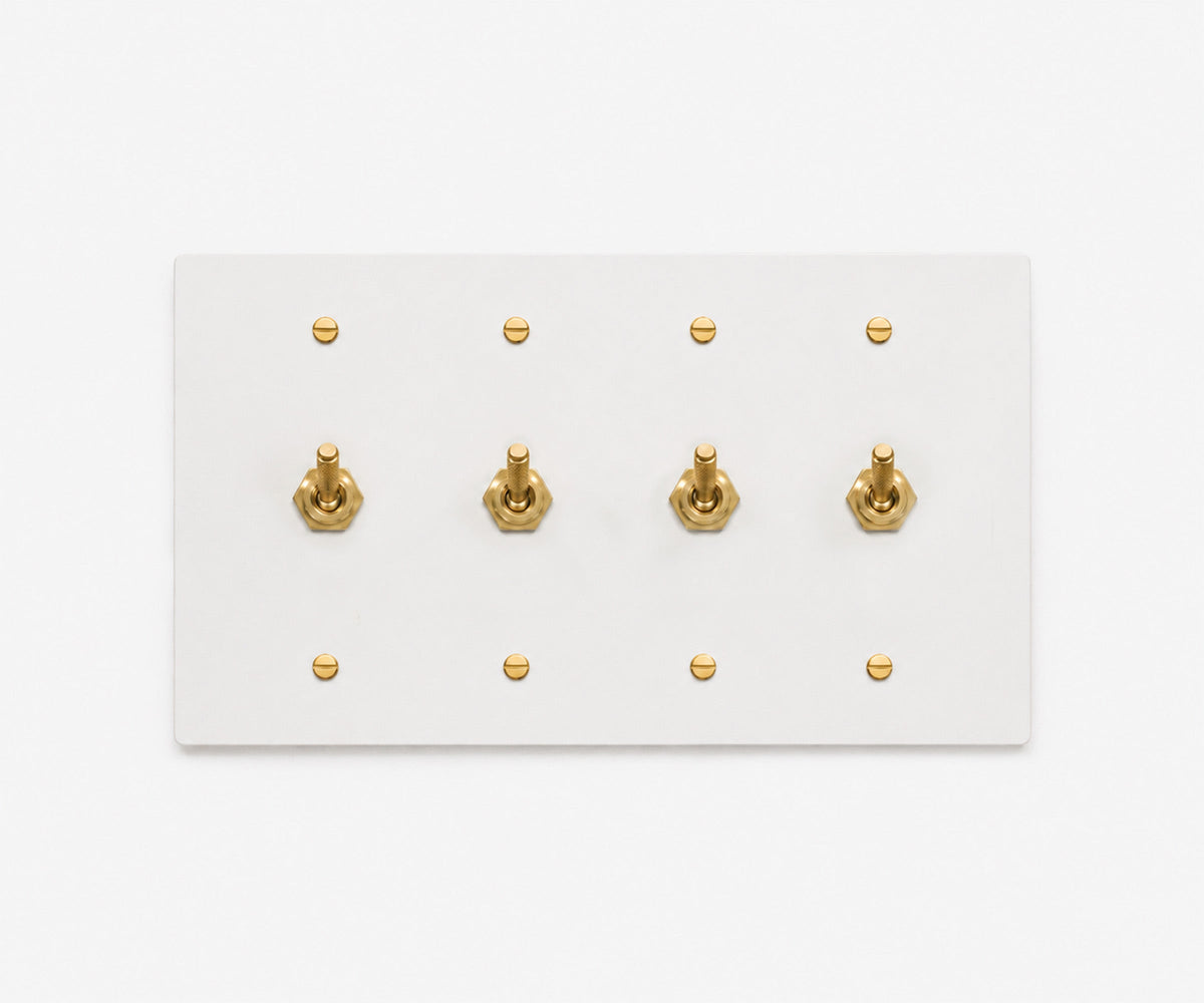 Stainless Steel Switch Plate - 4 Gang