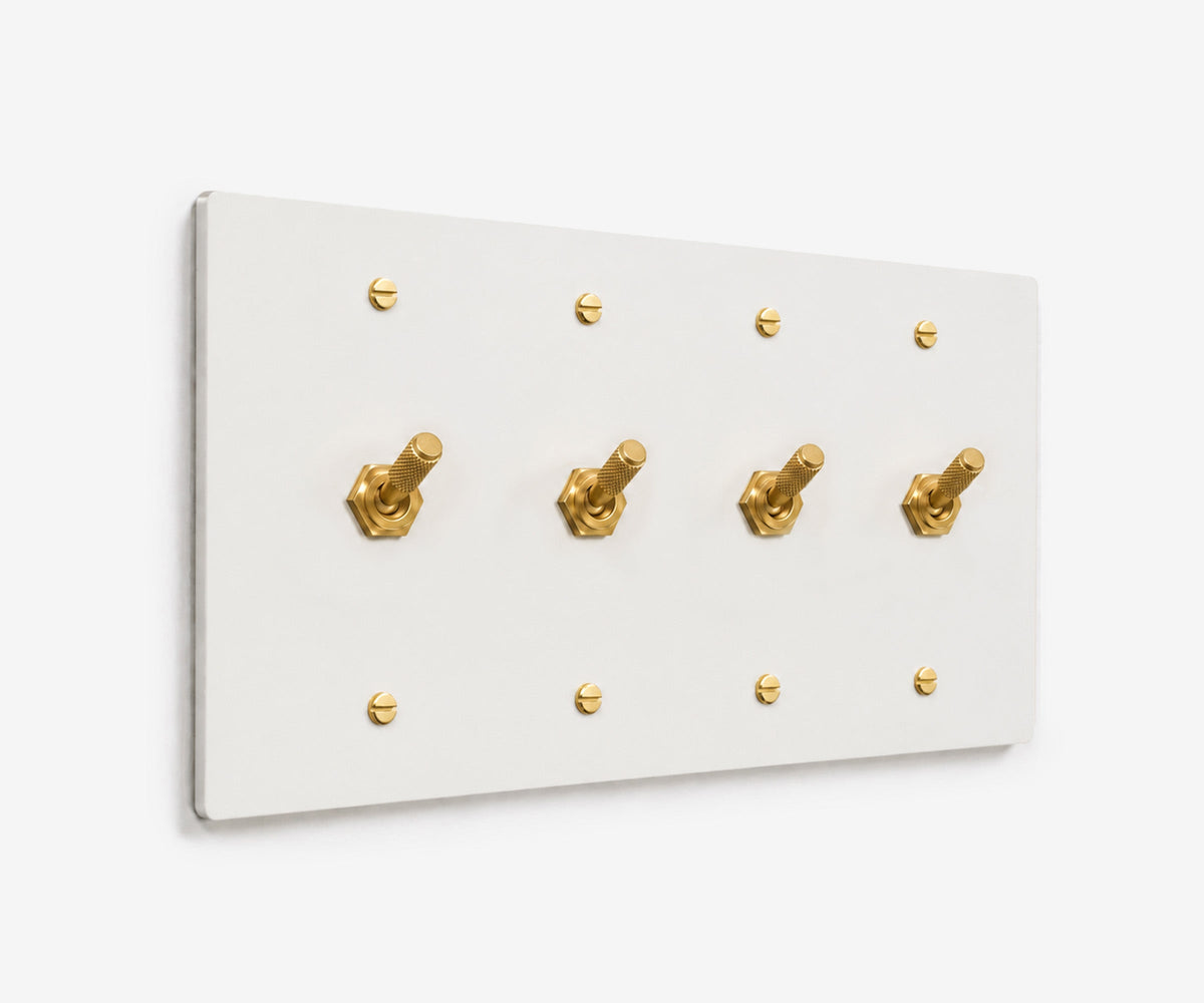 Stainless Steel Switch Plate - 4 Gang