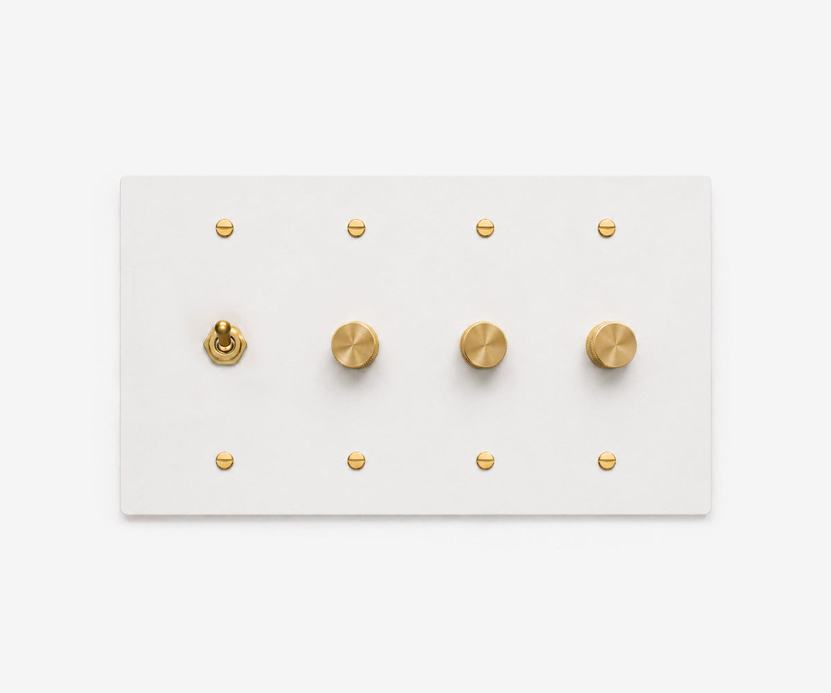 Stainless Steel Switch Plate - 4 Gang