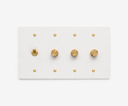 Stainless Steel Switch Plate - 4 Gang