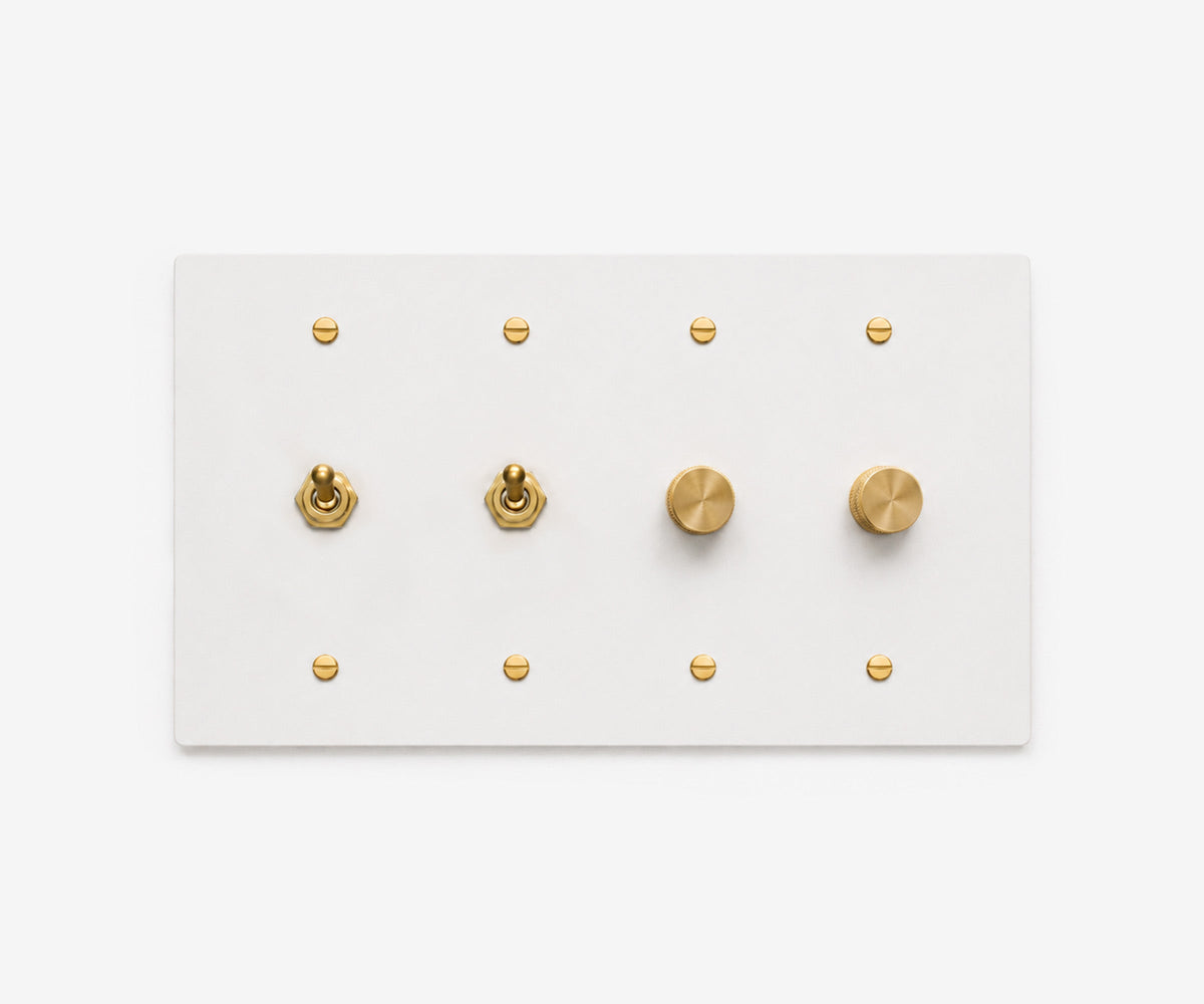 Stainless Steel Switch Plate - 4 Gang