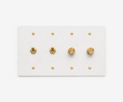 Stainless Steel Switch Plate - 4 Gang