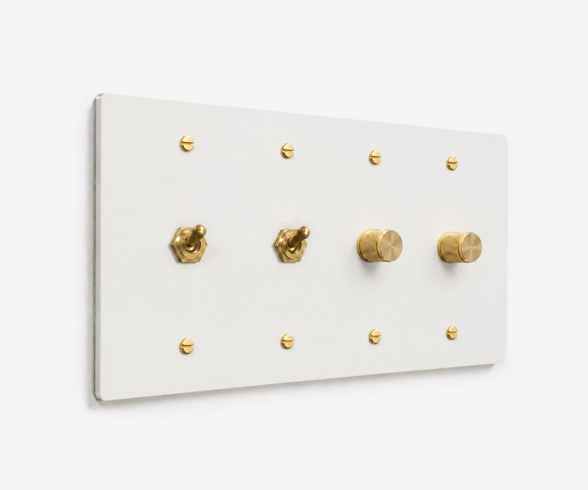 Stainless Steel Switch Plate - 4 Gang