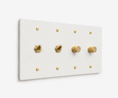 Stainless Steel Switch Plate - 4 Gang