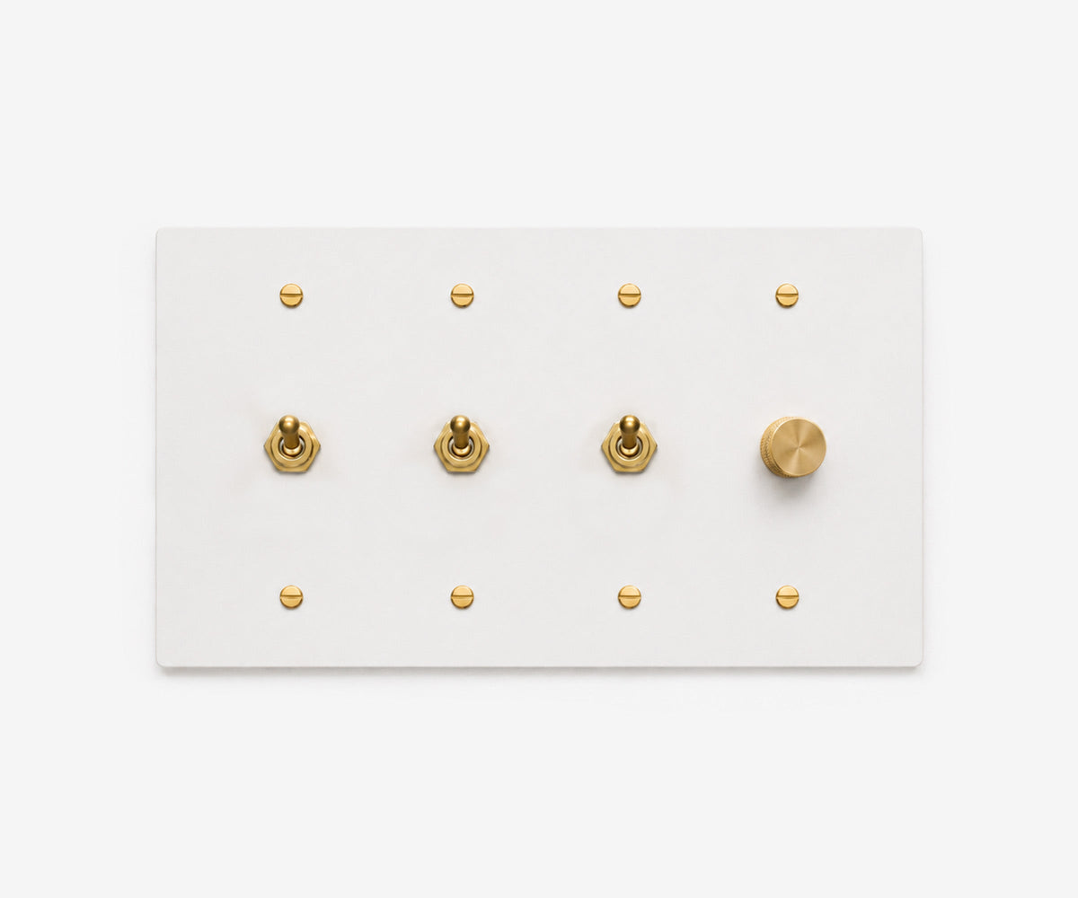 Stainless Steel Switch Plate - 4 Gang