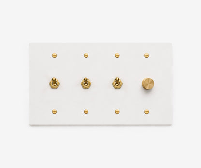 Stainless Steel Switch Plate - 4 Gang
