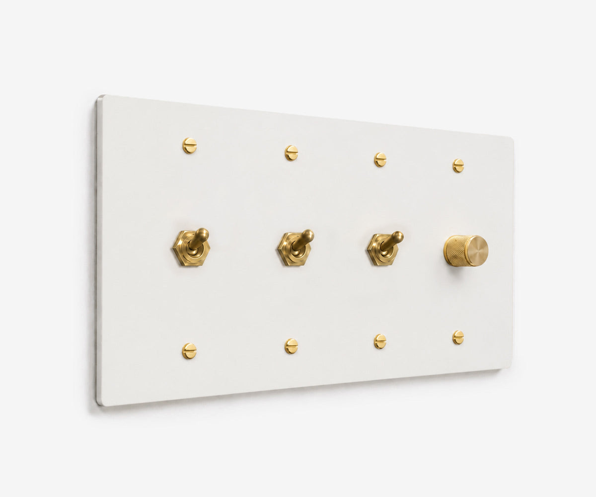 Stainless Steel Switch Plate - 4 Gang
