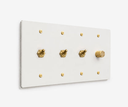 Stainless Steel Switch Plate - 4 Gang