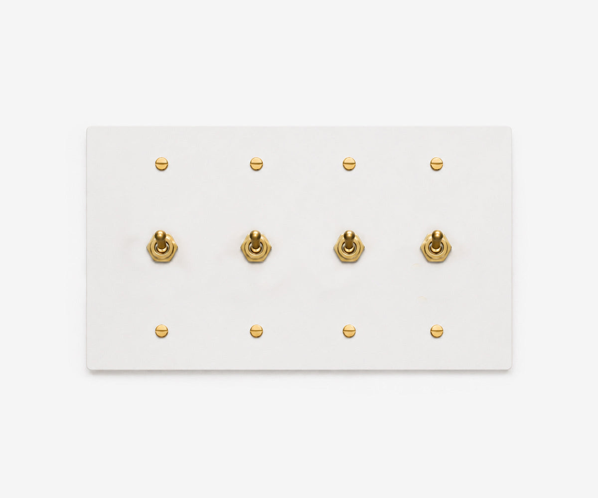 Stainless Steel Switch Plate - 4 Gang