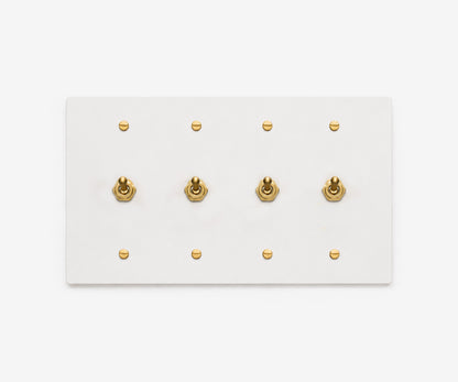 Stainless Steel Switch Plate - 4 Gang