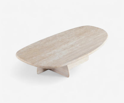 Arcus Travertine Coffee Table, view 2