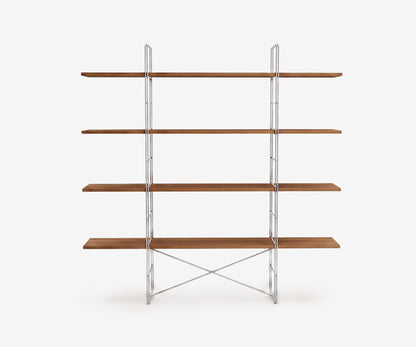 Arka Solid Wood Bookshelf in Tobacco, 47 inch, front