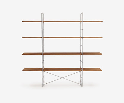 Arka Solid Wood Bookshelf in Tobacco, 59 inch, front