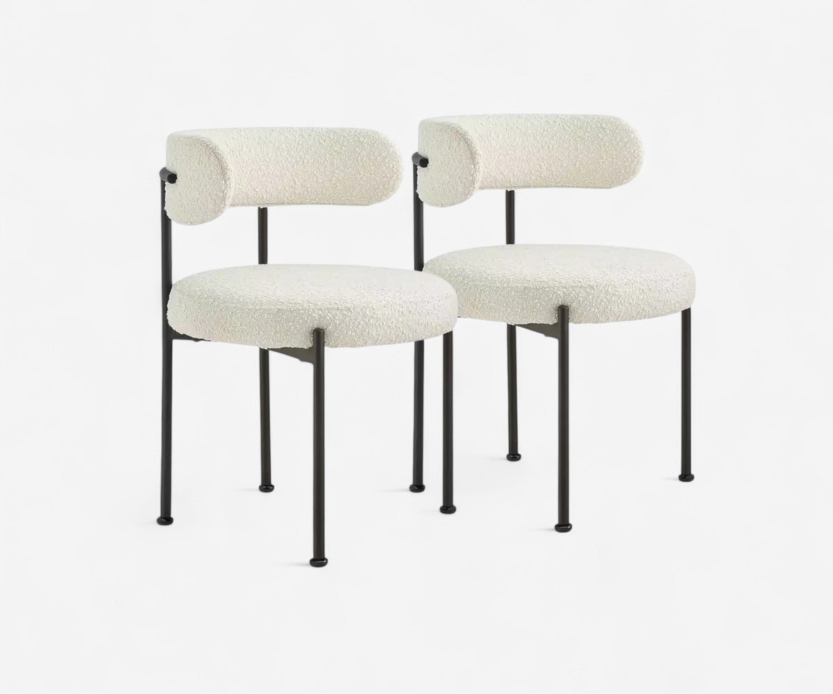 Boucle Dining Chair Set