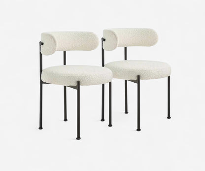 Boucle Dining Chair Set
