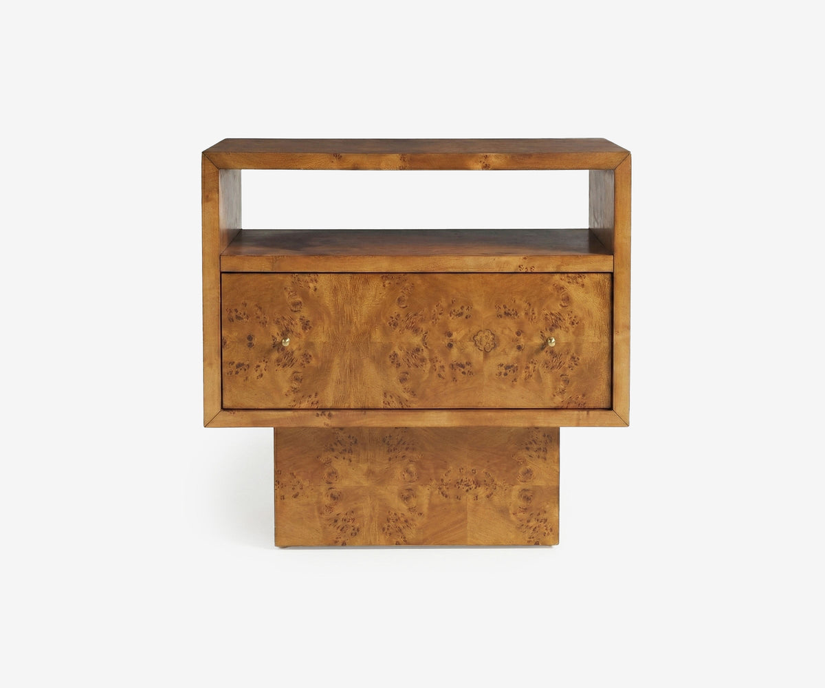 Burl Block Nightstand, view 2