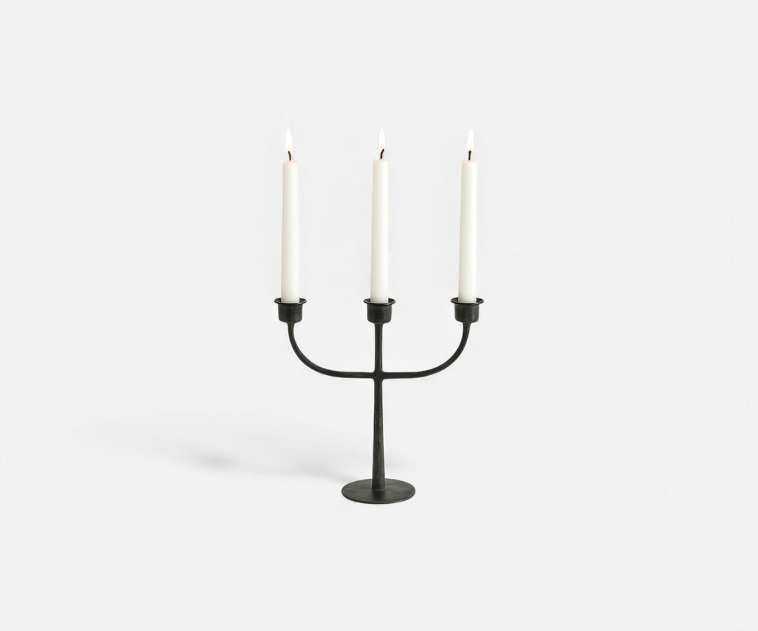 Cinq Iron Candelabra