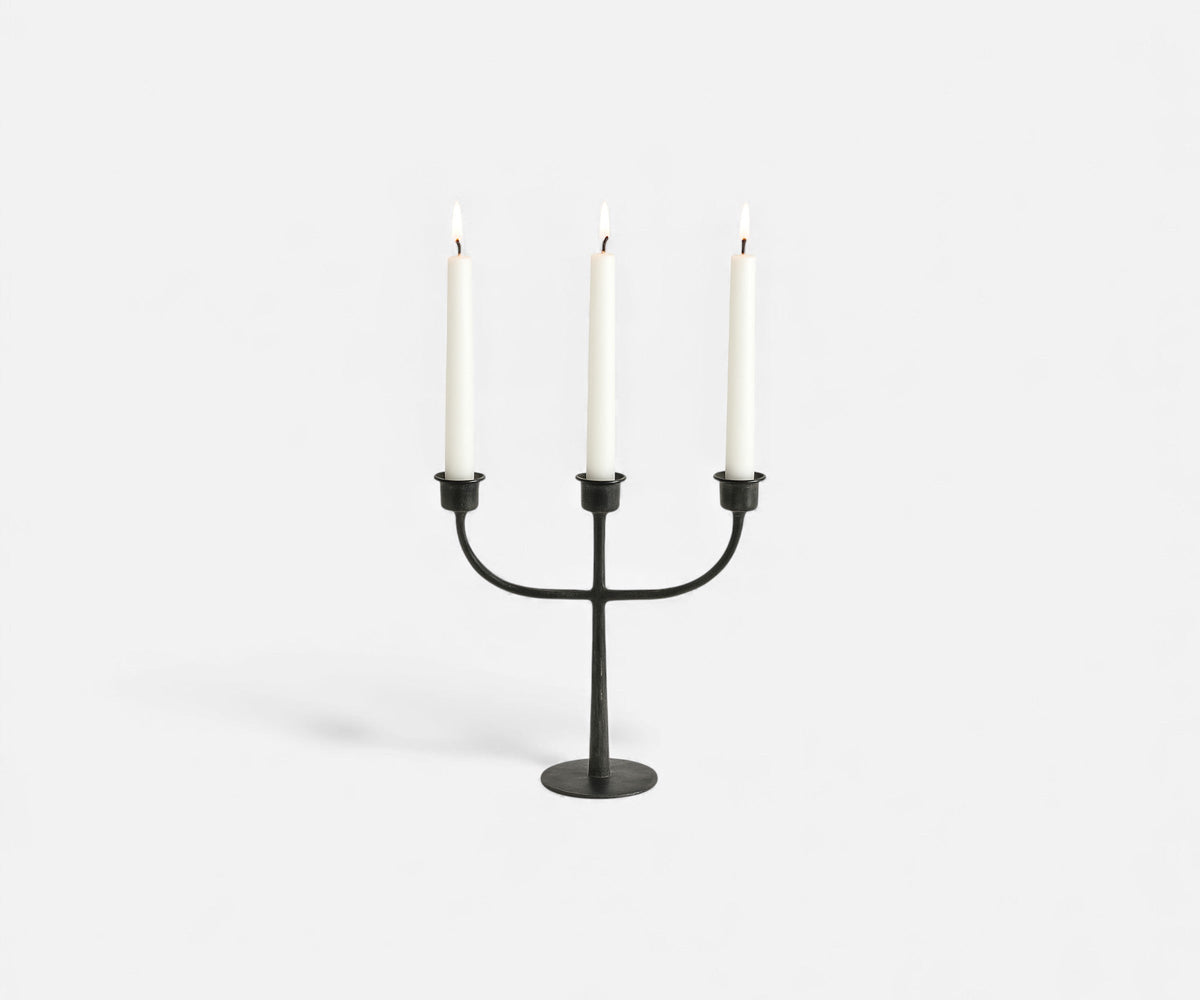 Cinq Iron Candelabra