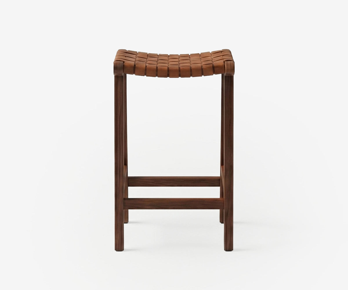 James Leather Bar Stool, view 2