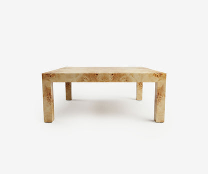 Parsons Burl Coffee Table