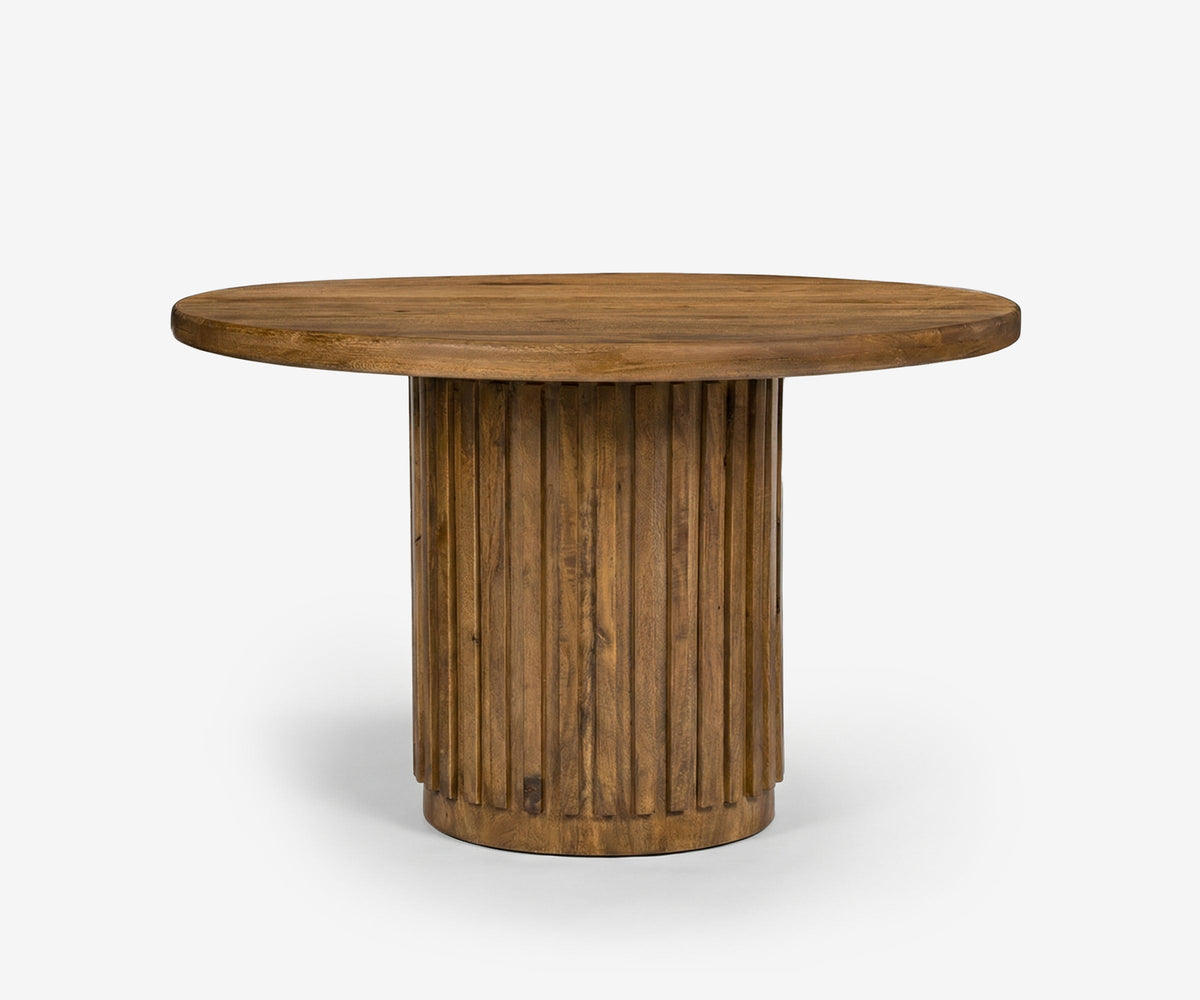 Petra Fluted Pedestal Dining Table, view 2
