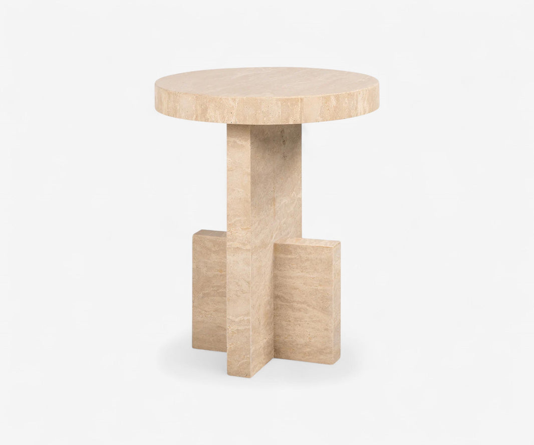 Pietra Travertine Side Table