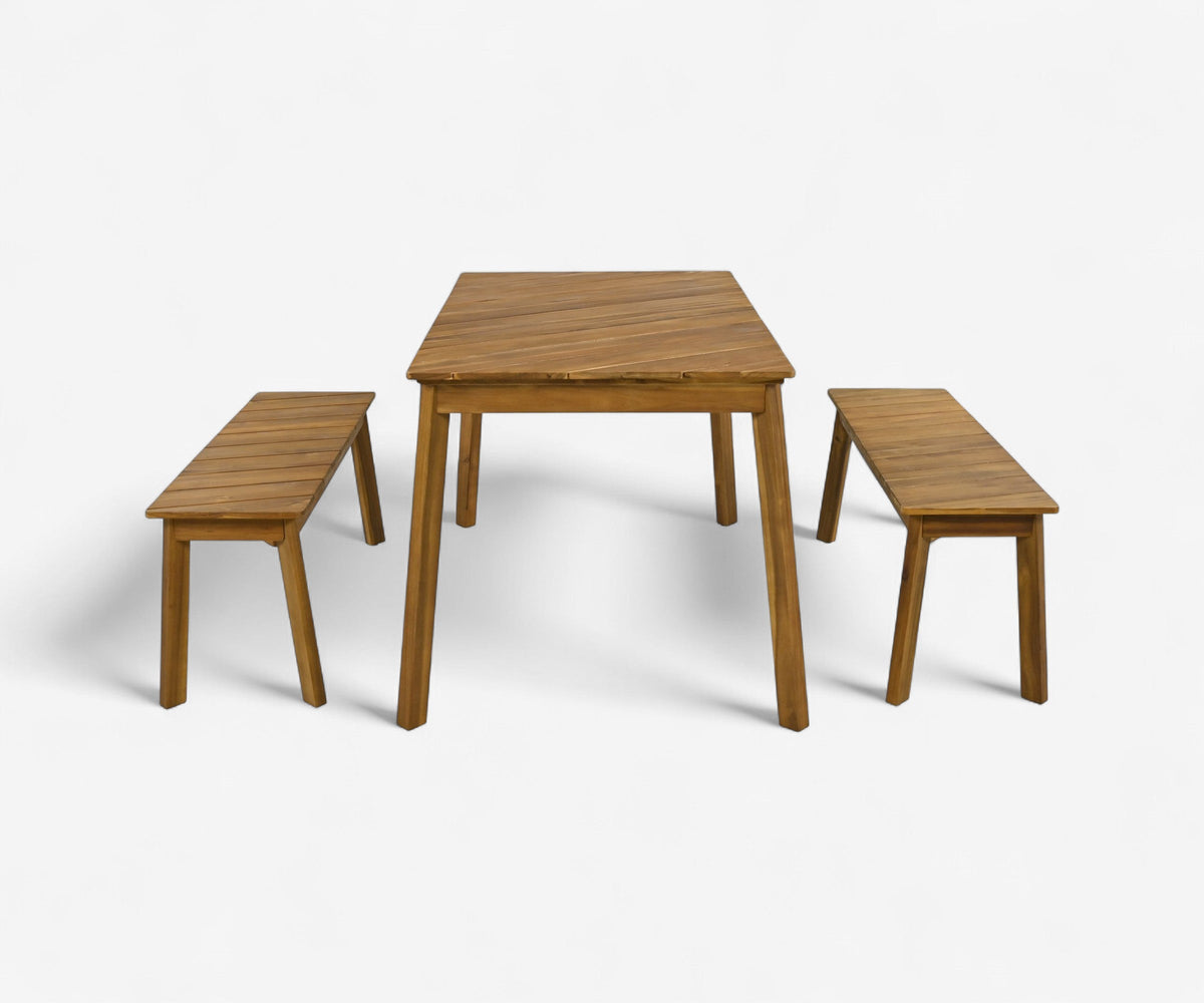 Rayas Acacia Wood Patio Dining Set, view 3