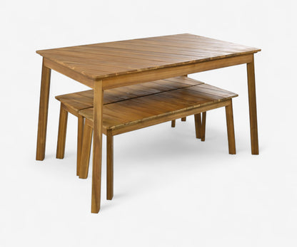 Rayas Acacia Wood Patio Dining Set, view 4