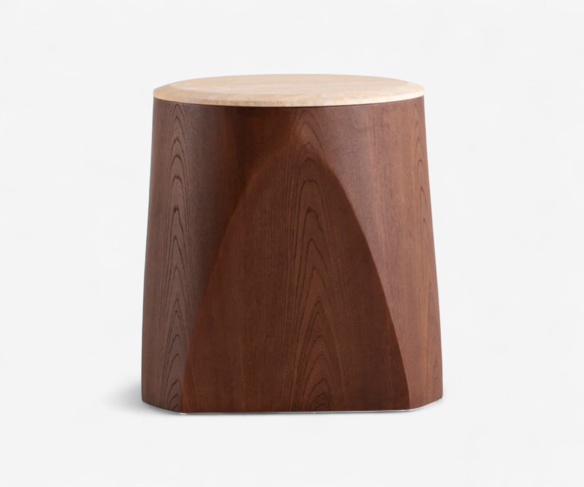 Sabbia Travertine Side Table
