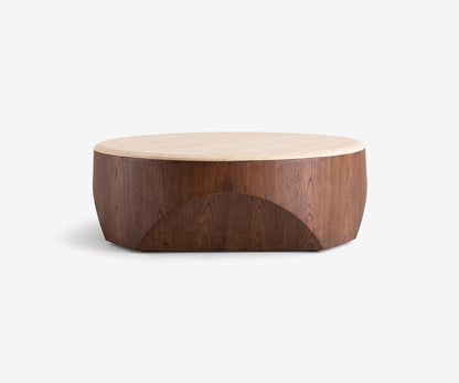 Sabbia Travertine Coffee Table, view 2