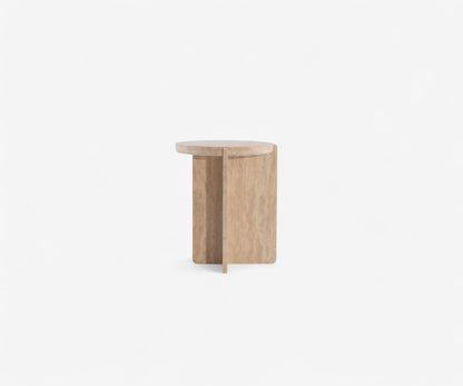 Tratto Travertine Side Table, view 4