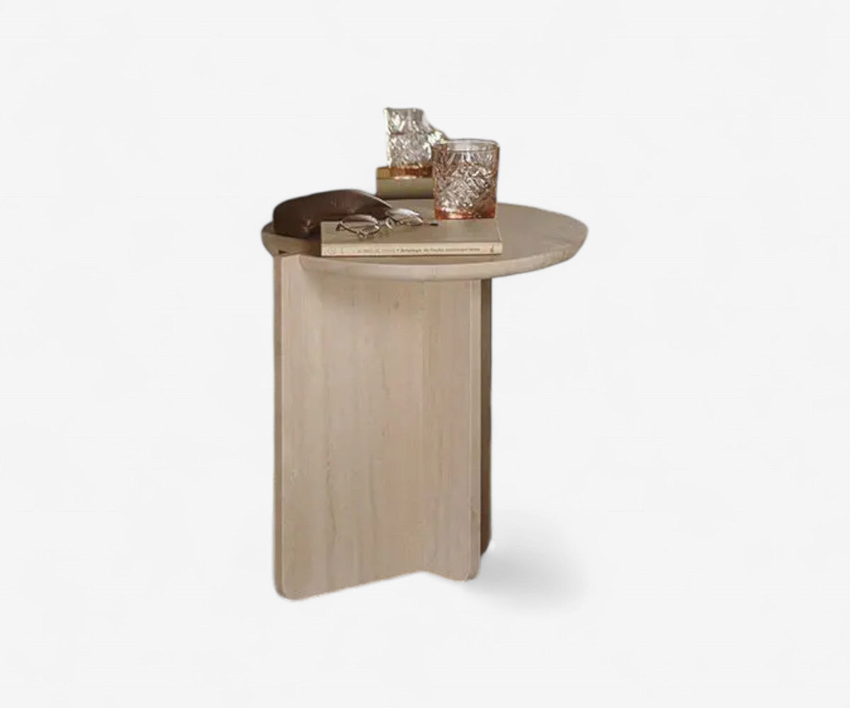 Tratto Travertine Side Table, view 3