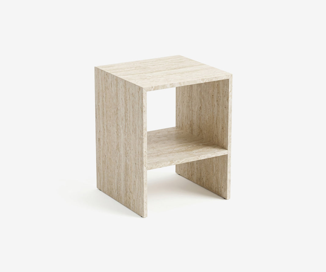 Lucano Travertine Side Table