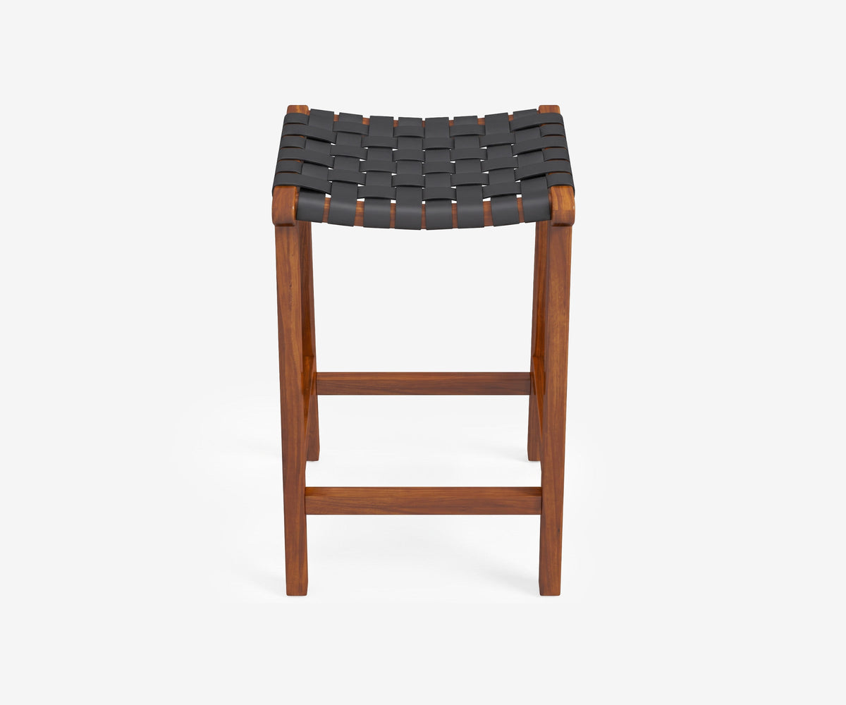 James Leather Counter Stool, view 3