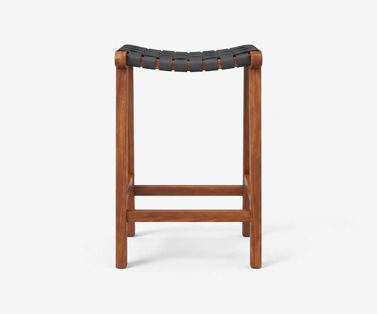 James Leather Counter Stool, view 2