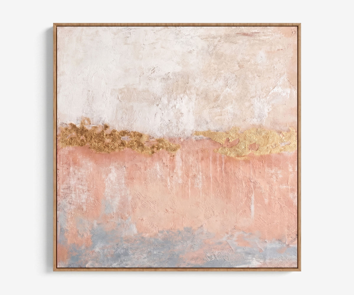 Blush Horizon Oil Painting
