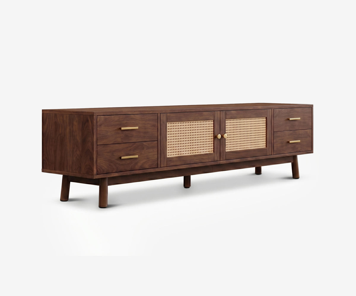Palma Rattan Media Console, view 2