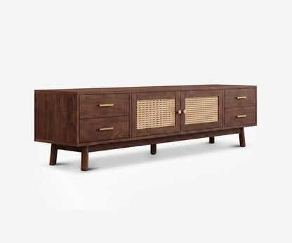 Palma Rattan Media Console, view 2